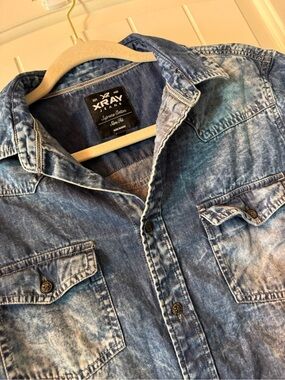 Xray Jeans Acid Wash Denim look Shirt 100% cotton